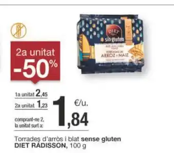 BonpreuEsclat Torrades d'arròs i blat sense gluten DIET RADISSON, 100 g oferta