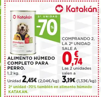 Hipercor ALIMENTO HÚMEDO COMPLETO PARA PERRO. 1.2 kg. oferta