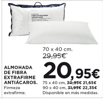Hipercor ALMOHADA DE FIBRA EXTRAFIRME ANTIACAROS oferta