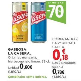 Supercor GASEOSA LA CASERA. oferta