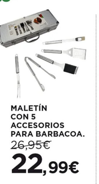 Hipercor MALETÍN CON 5 ACCESORIOS PARA BARBACOA. 26,95€ oferta