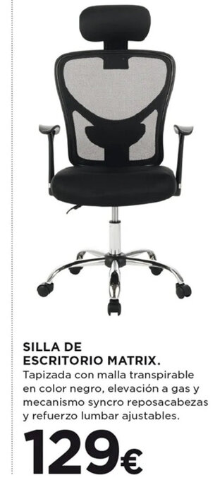 Hipercor SILLA DE ESCRITORIO MATRIX oferta