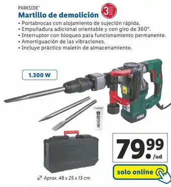 Lidl Martillo demoledor parkside oferta