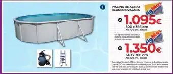 BigMat Piscina de acero blanco oferta