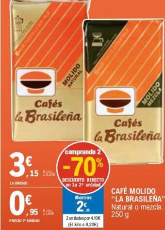 E.Leclerc CAFÉ MOLIDO "LA BRASILEÑA" oferta