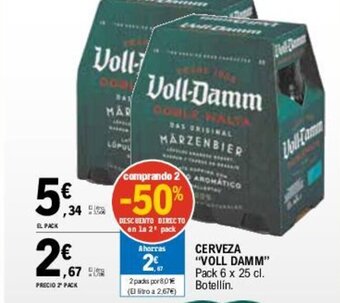 E.Leclerc CERVEZA "VOLL DAMM" oferta