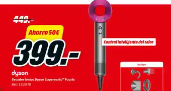 MediaMarkt dyson Secador iónico Dyson Supersonic™ Fucsia Ref.: 1513970 oferta