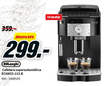 MediaMarkt DeLonghi Cafetera superautomática ECAM22.113.B oferta