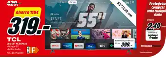 MediaMarkt TCL LED 55" 4K 55P635 oferta