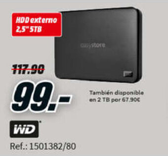 MediaMarkt WD HDD externo 2,5" 5TB oferta