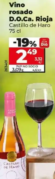 Dia Vino rosado D.O.Ca. Rioja Castillo de Haro oferta
