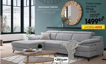 Conforama Chaise Longue con Cama TITUS oferta