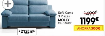 Conforama Sofá Cama 3 Plazas MOLLY oferta