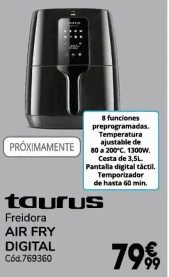 Conforama taurus Freidora AIR FRY DIGITAL oferta