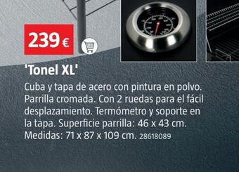 Bauhaus Barbacoa carbón tonel xl 83x80x109 grillstar oferta