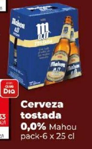 Dia Cerveza tostada 0,0% Mahou pack-6 x 25 cl oferta