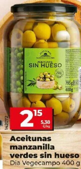 Dia Aceitunas manzanilla verdes sin hueso oferta