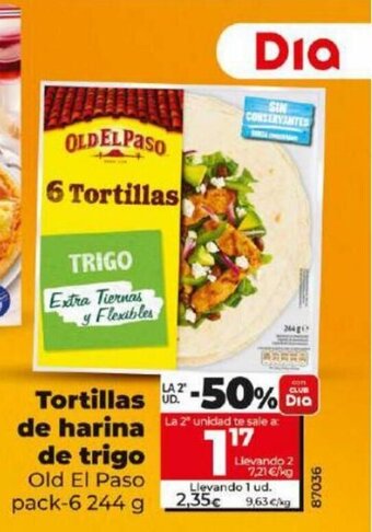 Dia Tortillas de harina de trigo oferta