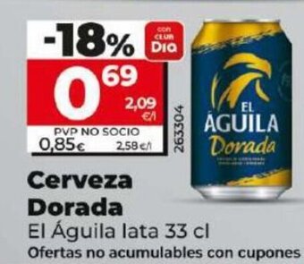 Dia Cerveza Dorada El Águila lata 33 cl oferta
