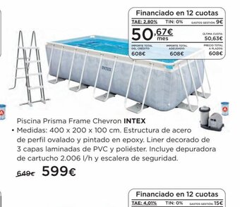 Hipercor Piscina Prisma Frame Chevron INTEX oferta