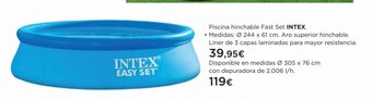 Hipercor Piscina hinchable Fast Set INTEX. oferta