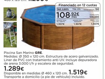 Hipercor Piscina San Marino GRE. oferta