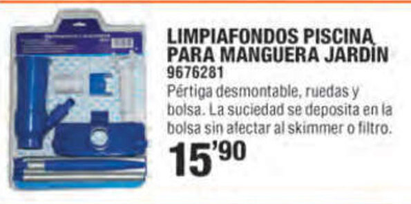 Cifec LIMPIAFONDOS PISCINA PARA MANGUERA JARDIN 9676281 oferta