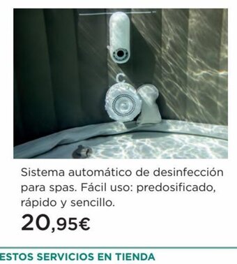 Hipercor Sistema automático de desinfección para spas. Fácil uso: predosificado, rápido y sencillo. oferta