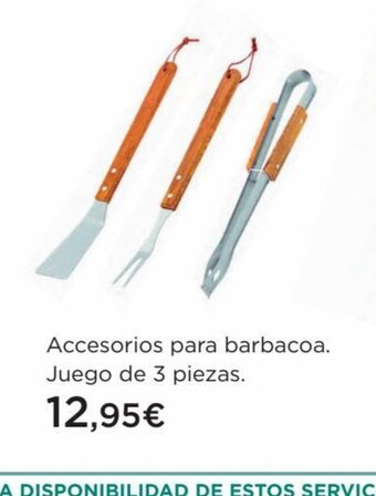 Hipercor Accesorios para barbacoa Juego de 3 piezas. oferta