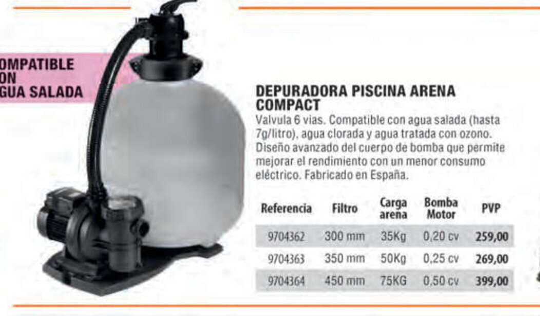 Cifec DEPURADORA PISCINA ARENA COMPACT oferta
