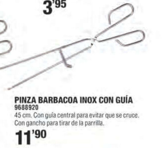 Cifec PINZA BARBACOA INOX CON GUÍA 9688920 oferta