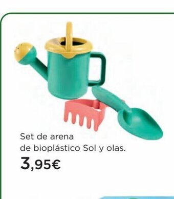 Hipercor Set de arena de bioplástico Sol y olas. 3,95€ oferta