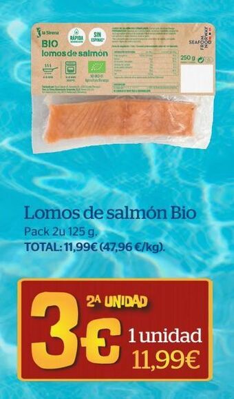 La Sirena Lomos de salmón oferta