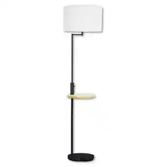 Lúzete Lámpara de pie negro e27 usb portia oferta