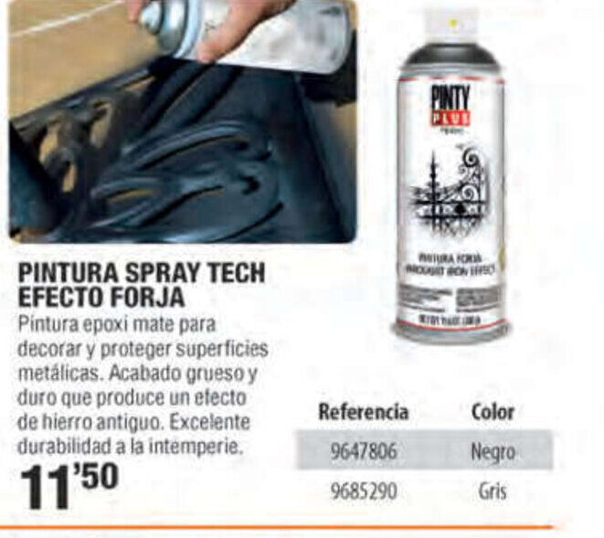 Cifec PINTURA SPRAY TECH EFECTO FORJA oferta