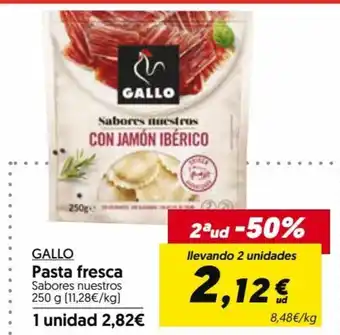 Hiper Usera GALLO Pasta fresca Sabores nuestros 250 g oferta