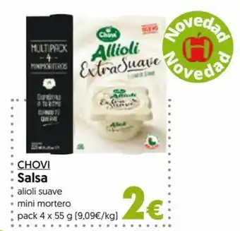 Hiper Usera CHOVI Salsa alioli suave mini mortero pack 4 x 55 g oferta