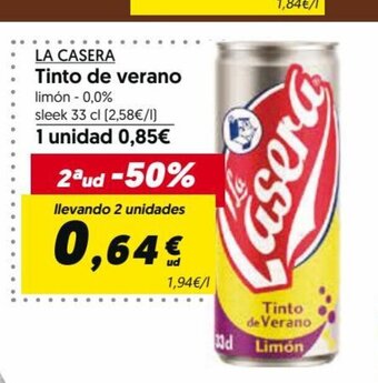 Hiper Usera LA CASERA Tinto de verano oferta