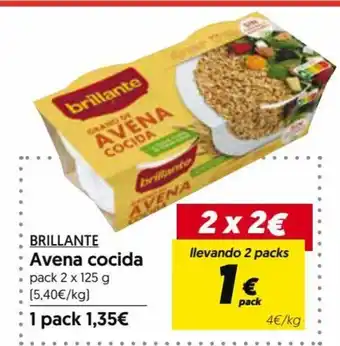 Hiper Usera BRILLANTE Avena cocida pack 2 x 125 g oferta