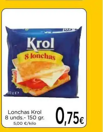 Proxi Lonchas Krol 8 unds - 150 gr oferta