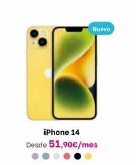 Phone House Nuevo iphone 14 desde 51,90€/mes oferta