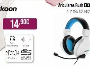 MR Micro 14,90€ con micrófono estéreo 94 db con cable de 24 cm ariculares rush er3 4044951021802 oferta