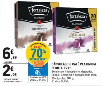 E.Leclerc CÁPSULAS DE CAFÉ PLATINIUM "FORTALEZA”. oferta