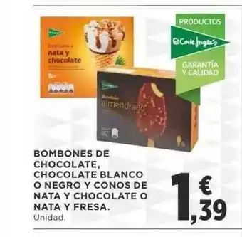Supercor Bombones De Chocolate, Chocolate Blanco O Negro Y Conos De Nata Y Chocolate O Nata Y Fresa oferta