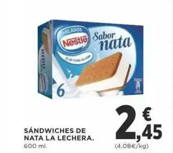 Supercor Sándwiches De Nata La Lechera 600ml oferta