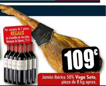 Unide Supermercados Jamón Ibérico 50% Vega Soto, pieza de 8 kg oferta