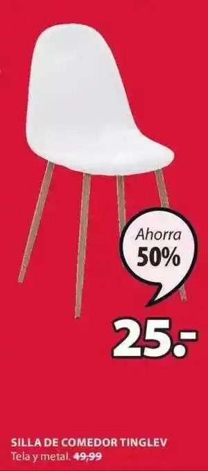 Silla De Comedor Tinglev Tela Y Metal