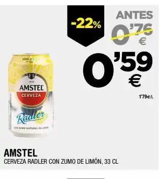 BM Supermercados Cerveza con limón amstel oferta