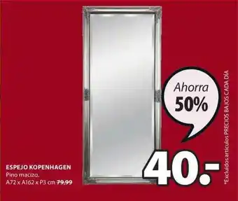 JYSK Espejo Kopenhagen Ahorra 50% oferta