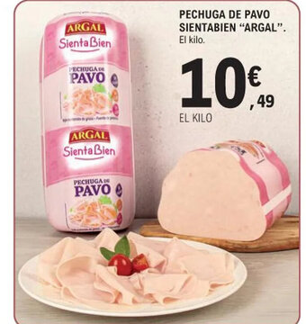 E.Leclerc PECHUGA DE PAVO SIENTABIEN "ARGAL". El kilo. oferta